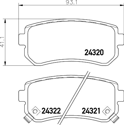 NF PARTS Комплект тормозных колодок, дисковый тормоз NF0006961